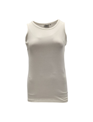 Dames shirt Loes picotrandje zonder mouw - offwhite