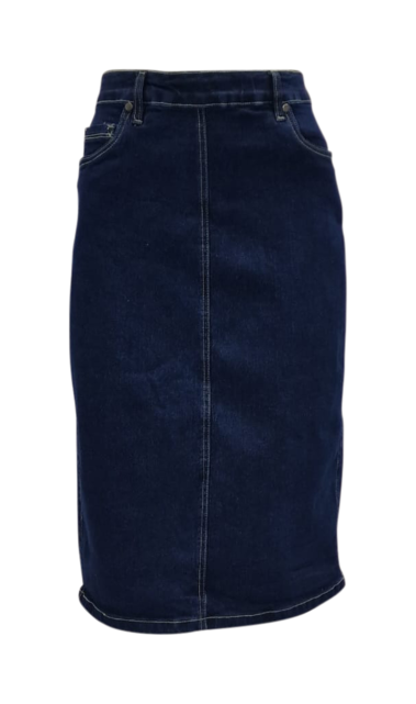 Rok Heidi - denim siernaad middenvoor