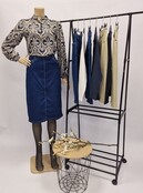 Rok Heidi - denim siernaad middenvoor