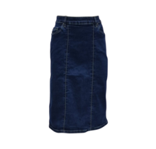 Rok Carolien - denim twee siernaden middenvoor