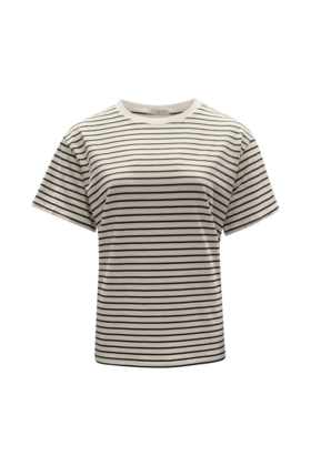 Dames shirt Alina - wit/donkerblauw