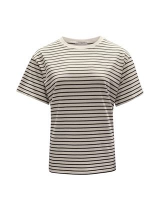 Dames shirt Alina - wit/donkerblauw