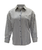 Dames blouse Linde - donkerblauw/ecru
