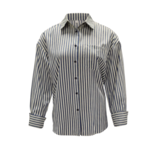 Dames blouse Linde - donkerblauw/ecru