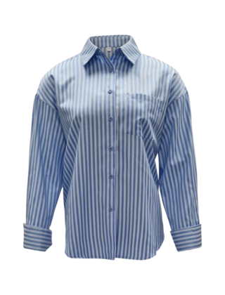 Dames blouse Linde - blauw/lichtblauw