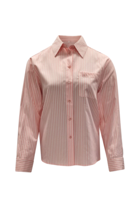 Dames blouse Linde - roze/wit
