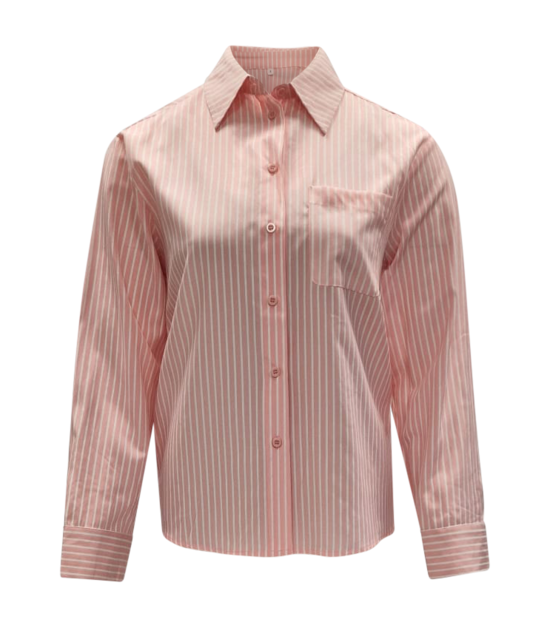 Dames blouse Linde - roze/wit