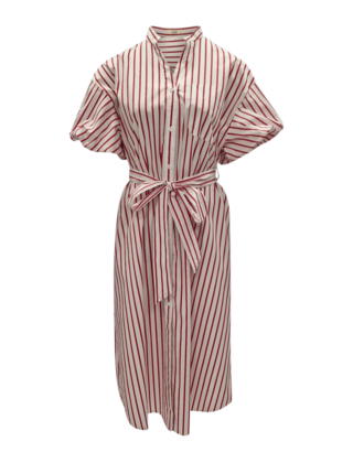 Dames jurk Feline - wit/rood