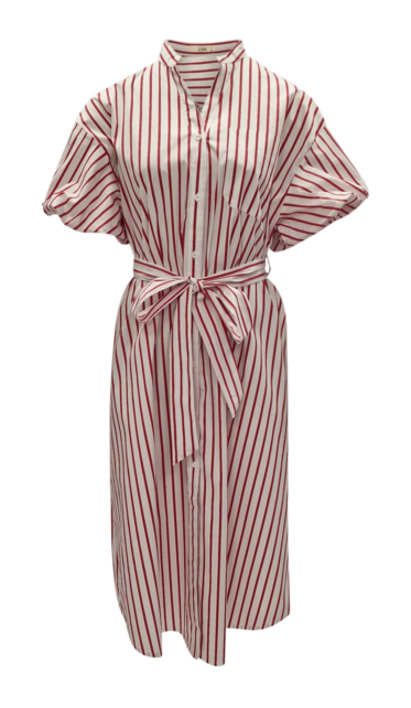 Dames jurk Feline - wit/rood