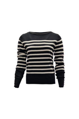 Dames trui Denise - zwart/offwhite