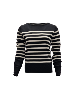 Dames trui Denise - zwart/offwhite