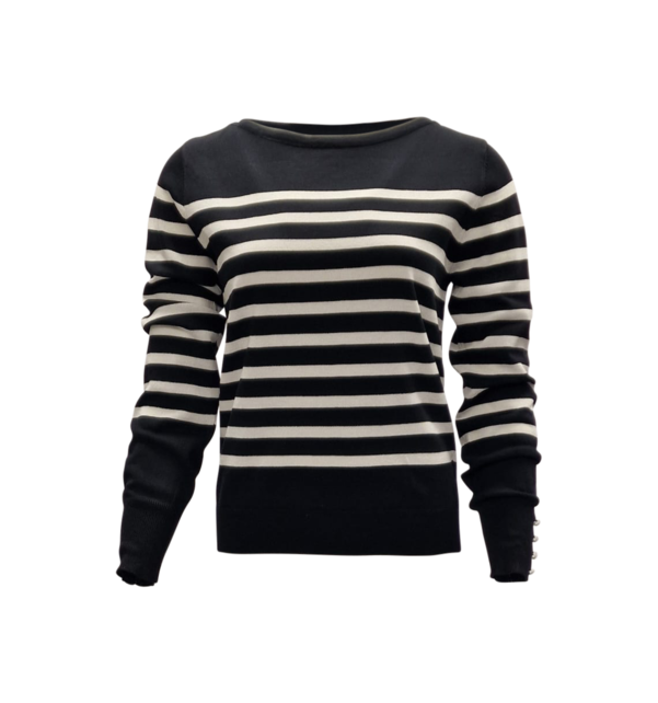 Dames trui Denise - zwart/offwhite