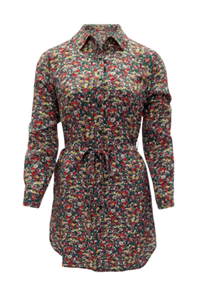 Jonge dames jurk Nynke - groen/rood