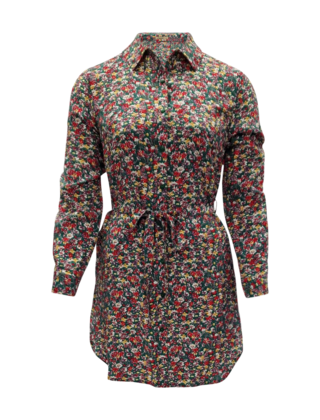 Jonge dames jurk Nynke - groen/rood