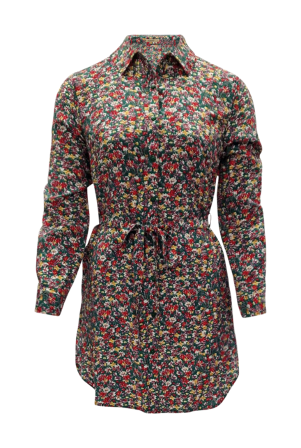 Jonge dames jurk Nynke - groen/rood