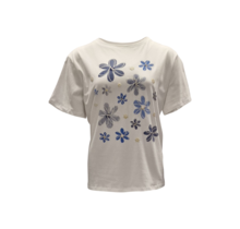 Dames shirt Maddie - wit/blauw *