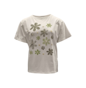 Dames shirt Maddie - wit/groen *