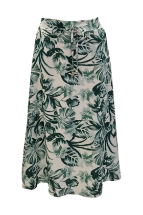 Dames rok Lilian - groen/offwhite