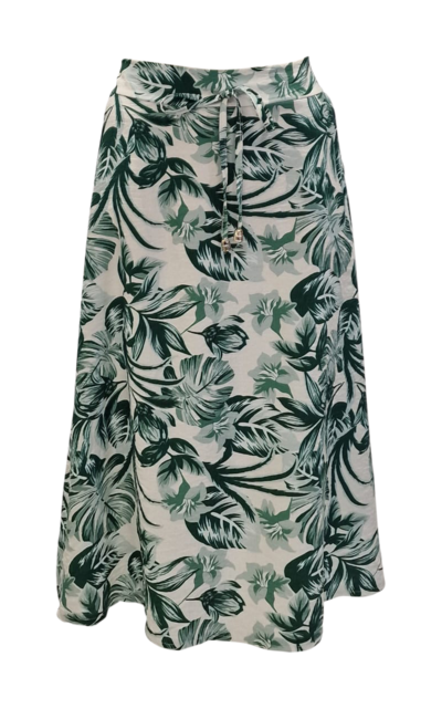 Dames rok Lilian - groen/offwhite