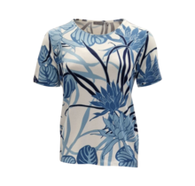 Shirt Lydia - jeansblauw/wit *