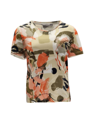 Shirt Lydia - khaki/oranje *