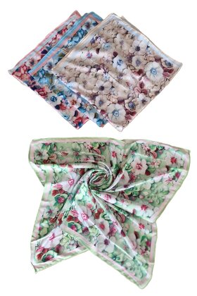 Sjaaltje gebloemd - groen