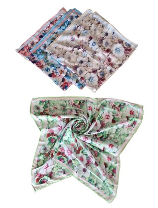 Sjaaltje gebloemd - groen