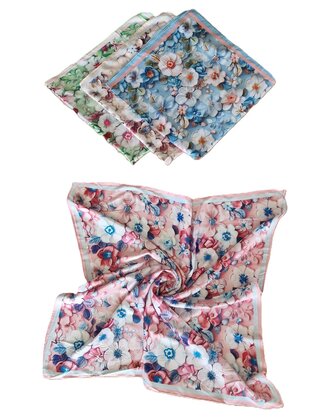 Sjaaltje gebloemd - roze