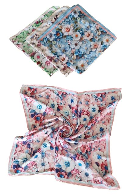 Sjaaltje gebloemd - roze