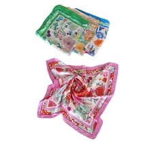 Sjaaltje met bloemenprint - fuchsia