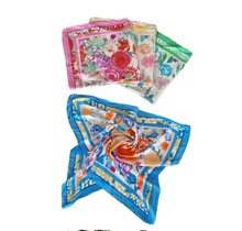 Sjaaltje met bloemenprint - kobaltblauw