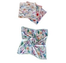 Sjaaltje met tulpdessin - mintgroen