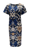 Jurk Marloes - blauw/khaki