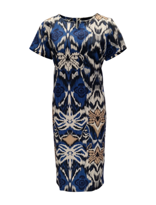 Jurk Marloes - blauw/khaki