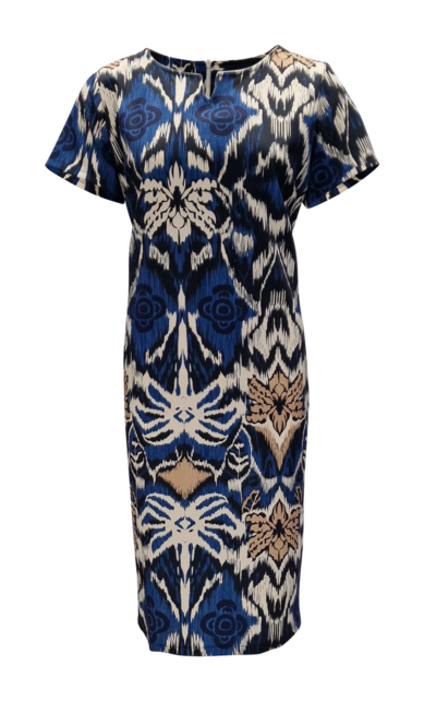 Jurk Marloes - blauw/khaki