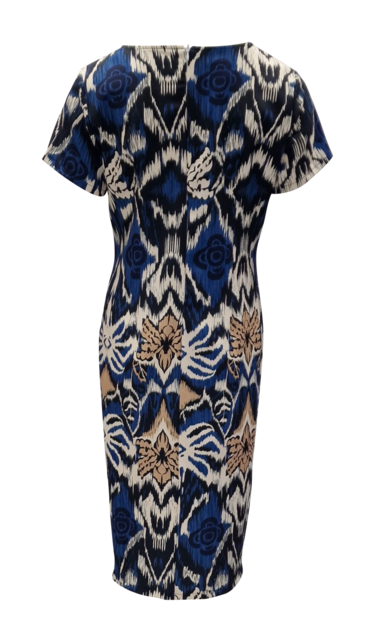 Jurk Marloes - blauw/khaki