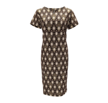 Dames  jurk Marloes - grafisch zwart/groen