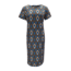 Dames jurk Marloes - grafisch blauw/beige