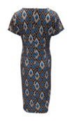 Dames  jurk Marloes - grafisch blauw/beige