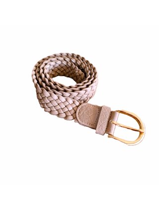 Riem gevlochten - taupe
