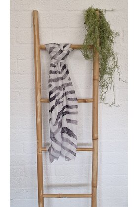 Sjaal met streepdessin - grijs