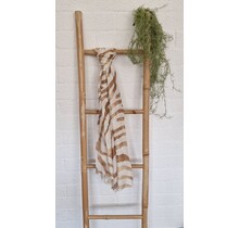 Sjaal met streepdessin - khaki