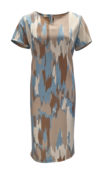 Jurk Marloes - lichtblauw/beige