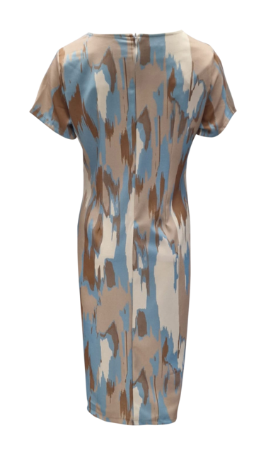 Jurk Marloes - lichtblauw/beige