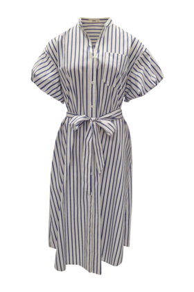 Jurk Feline - wit/blauw