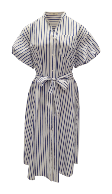 Jurk Feline - wit/blauw