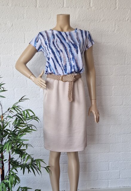 Shirt Donna - blauw/wit