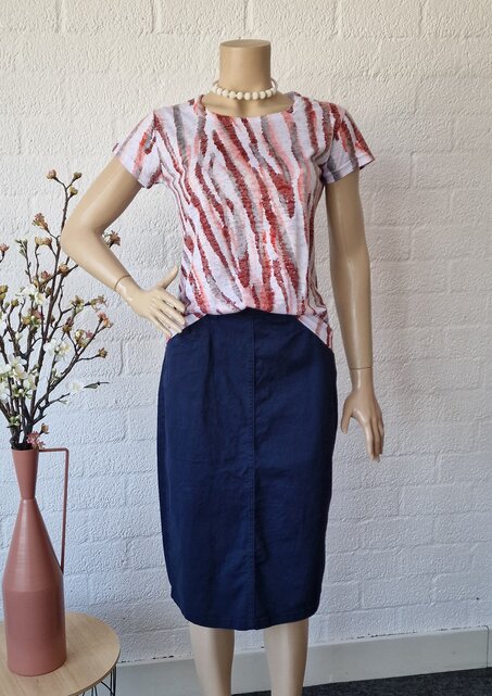 Shirt Donna - koraal/wit