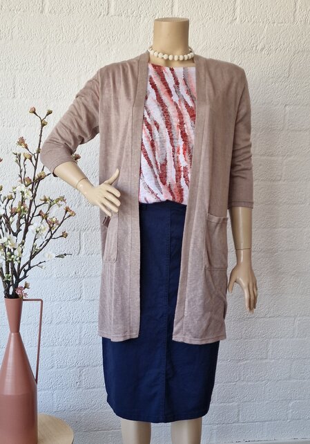 Shirt Donna - koraal/wit