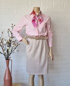 Dames blouse Linde - roze/wit